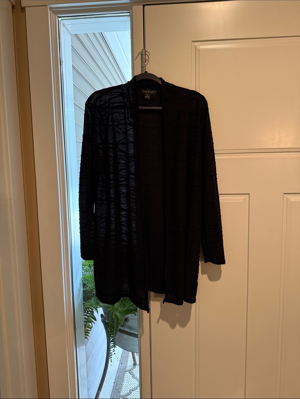 august silk Black Open-Front Lightweight Layering Cardigan